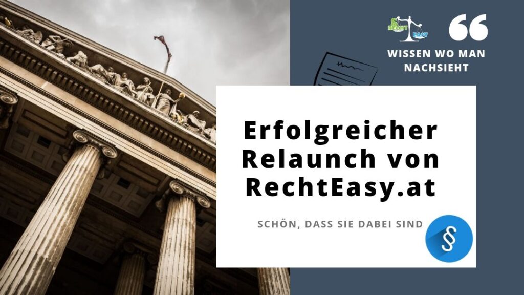 Erfolgreicher Relaunch von RechtEasy Schön, dass Sie dabei sind