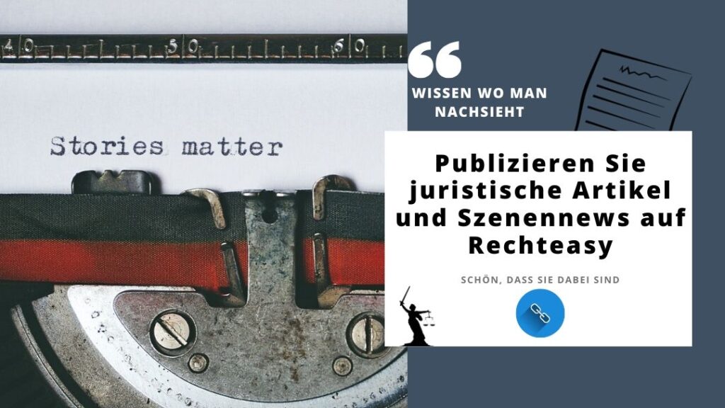 Publizieren Sie juristische Artikel und Szenennews auf rechteasy Beitragsbild