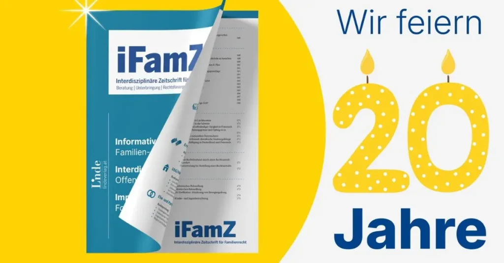 20 jahre ifamz linde verlag feiert jubilaeum seiner interdisziplinaeren fachzeitschrift fuer familienrecht